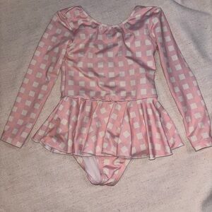 SweetHoney Pink and White Checkered Bodysuit